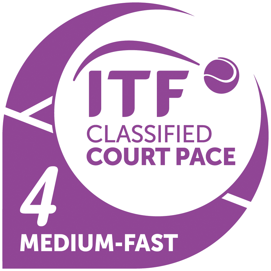 ITF Classified Court Pace badge — Category 4, Medium-Fast